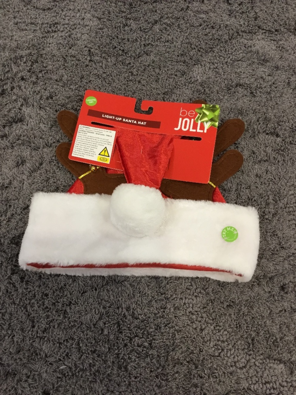 Be Jolly Light Up Santa Hat